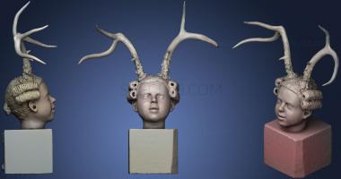 3D мадэль Рогатая скульптура (STL)